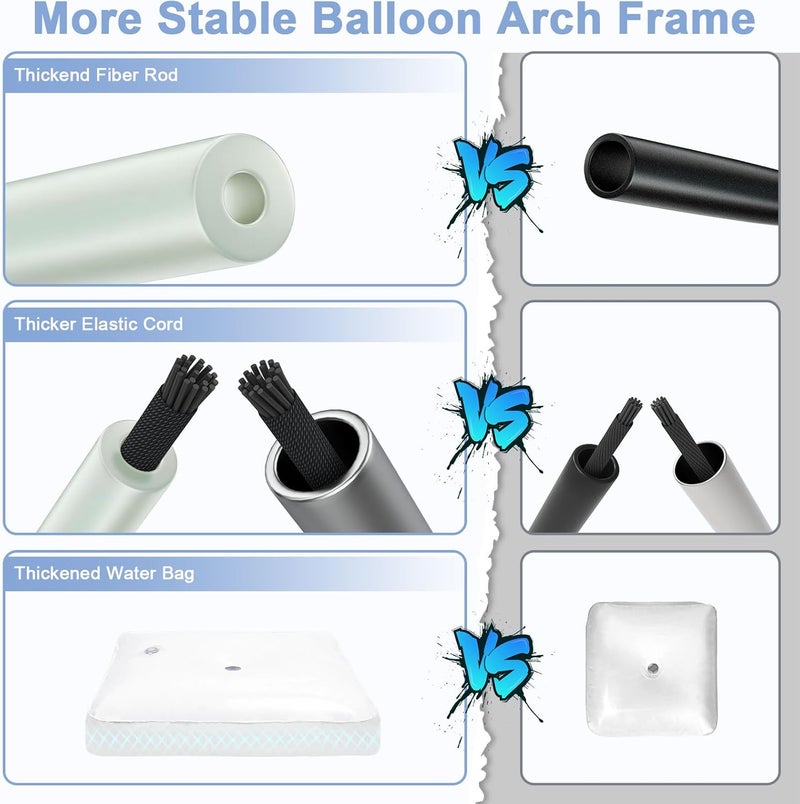 chamvis Balloon Arch Kit, 9FT Height & 10FT Width Adjustable Balloon Arch Stand Frame: Plant Support Stand for Wedding Baby Shower Birthday Garden Arbors Photo Backdrop(White) - Image 2